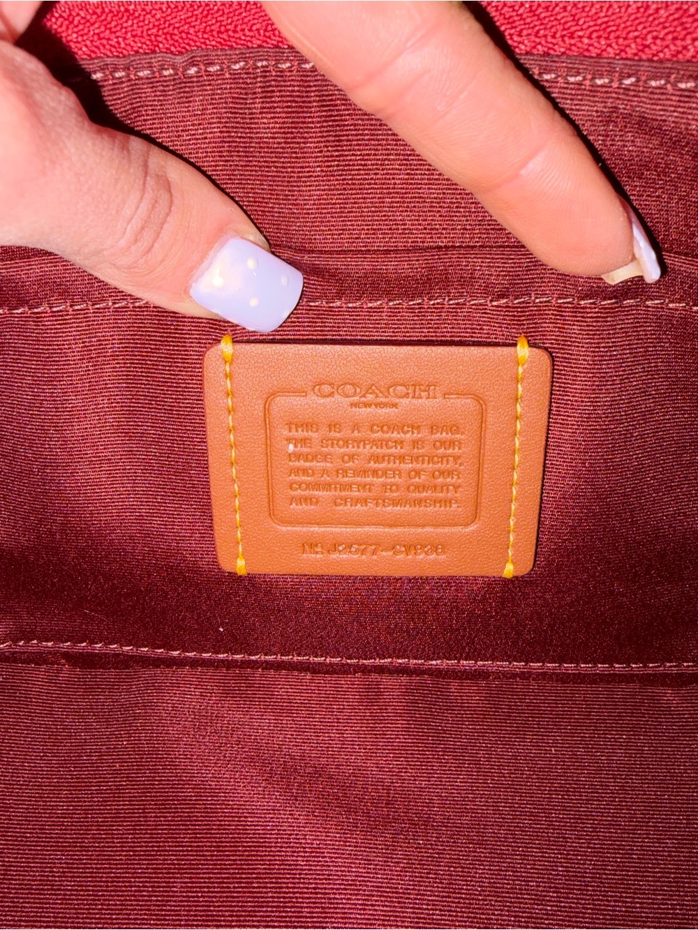 Coach Teri Leather Shoulder Bag - Picture 6 of 6